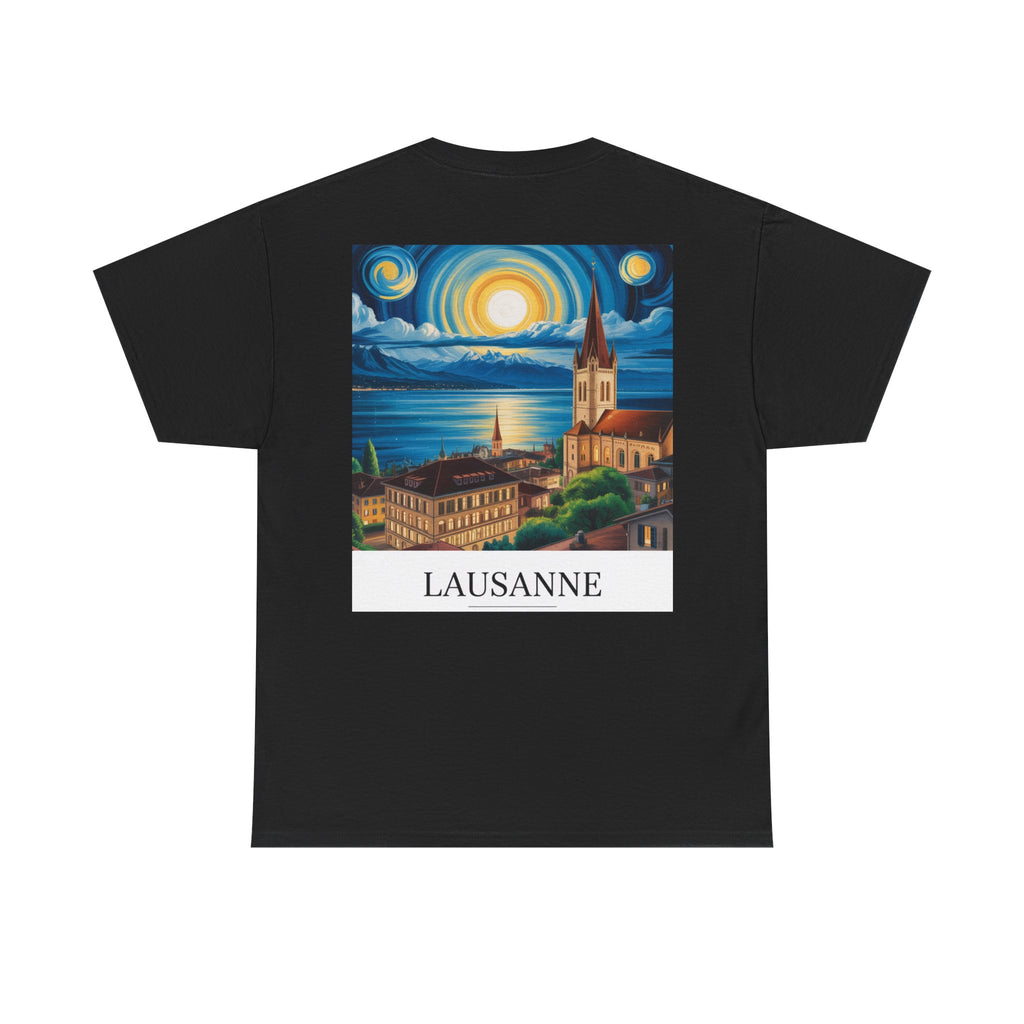 T-shirt unisexe - Lausanne de nuit