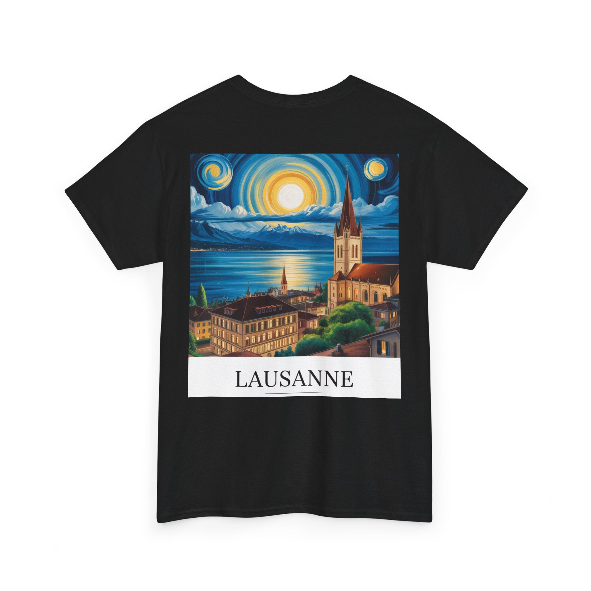 T-shirt unisexe - Lausanne de nuit