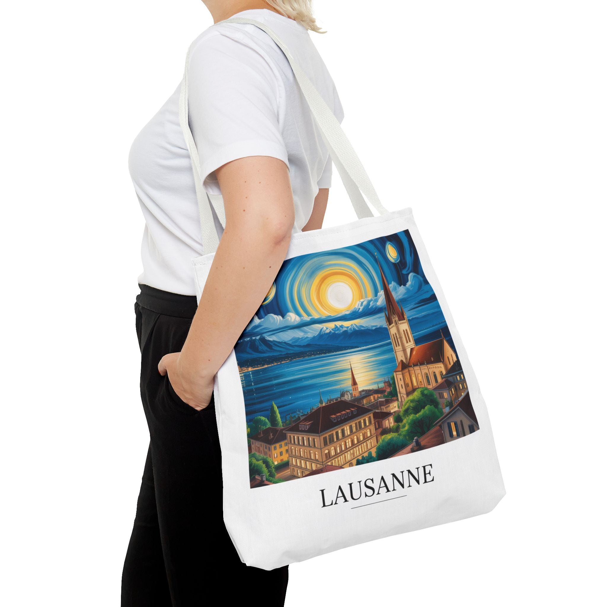 Tote bag - Lausanne de nuit